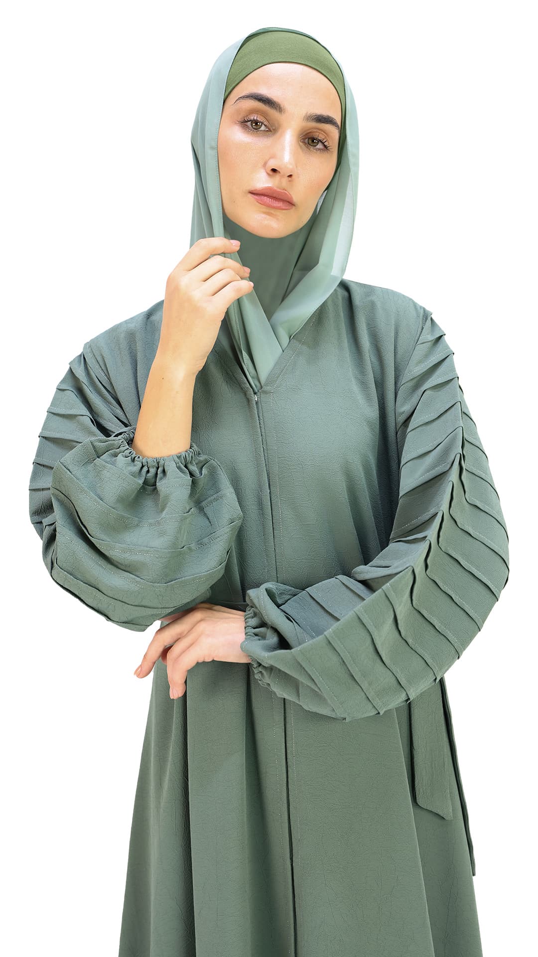 Classic Pleated Sleeve Abaya