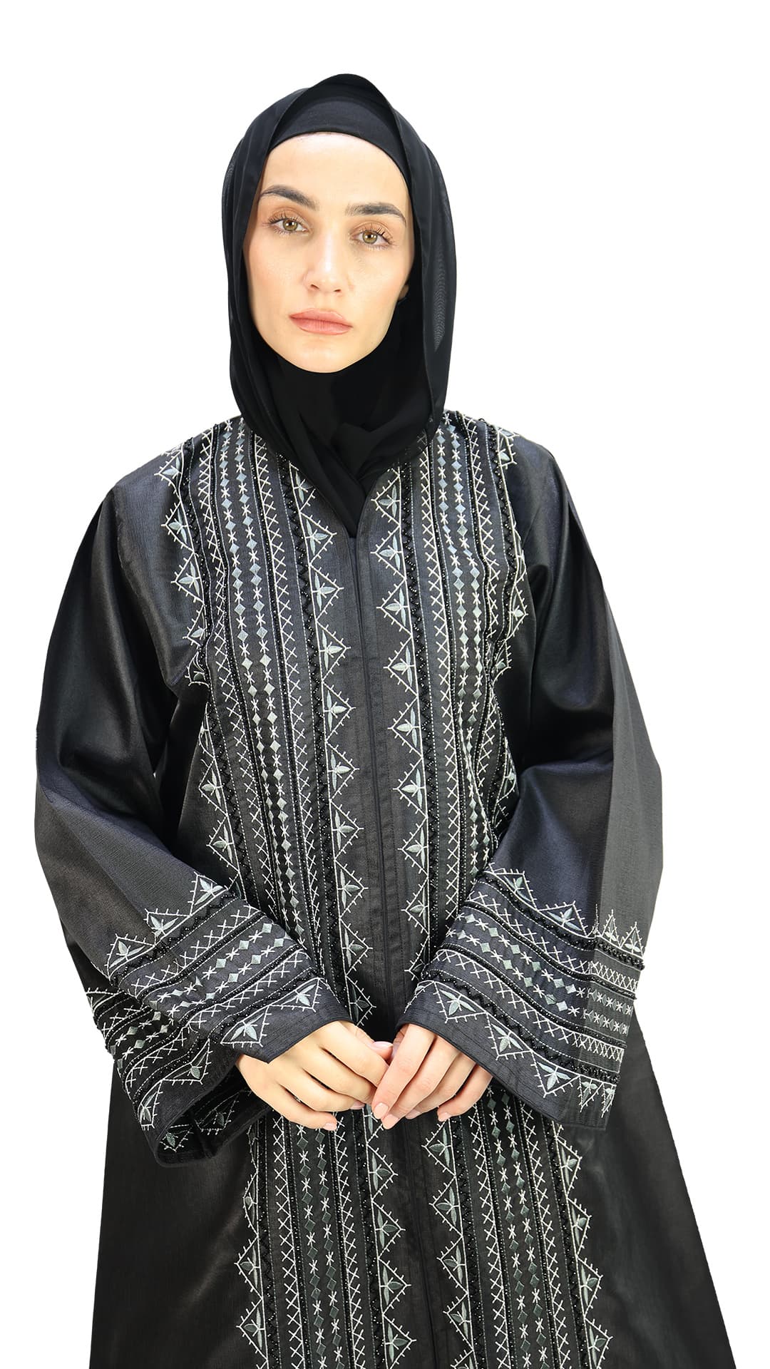 Elegant embroidery with beads Abaya