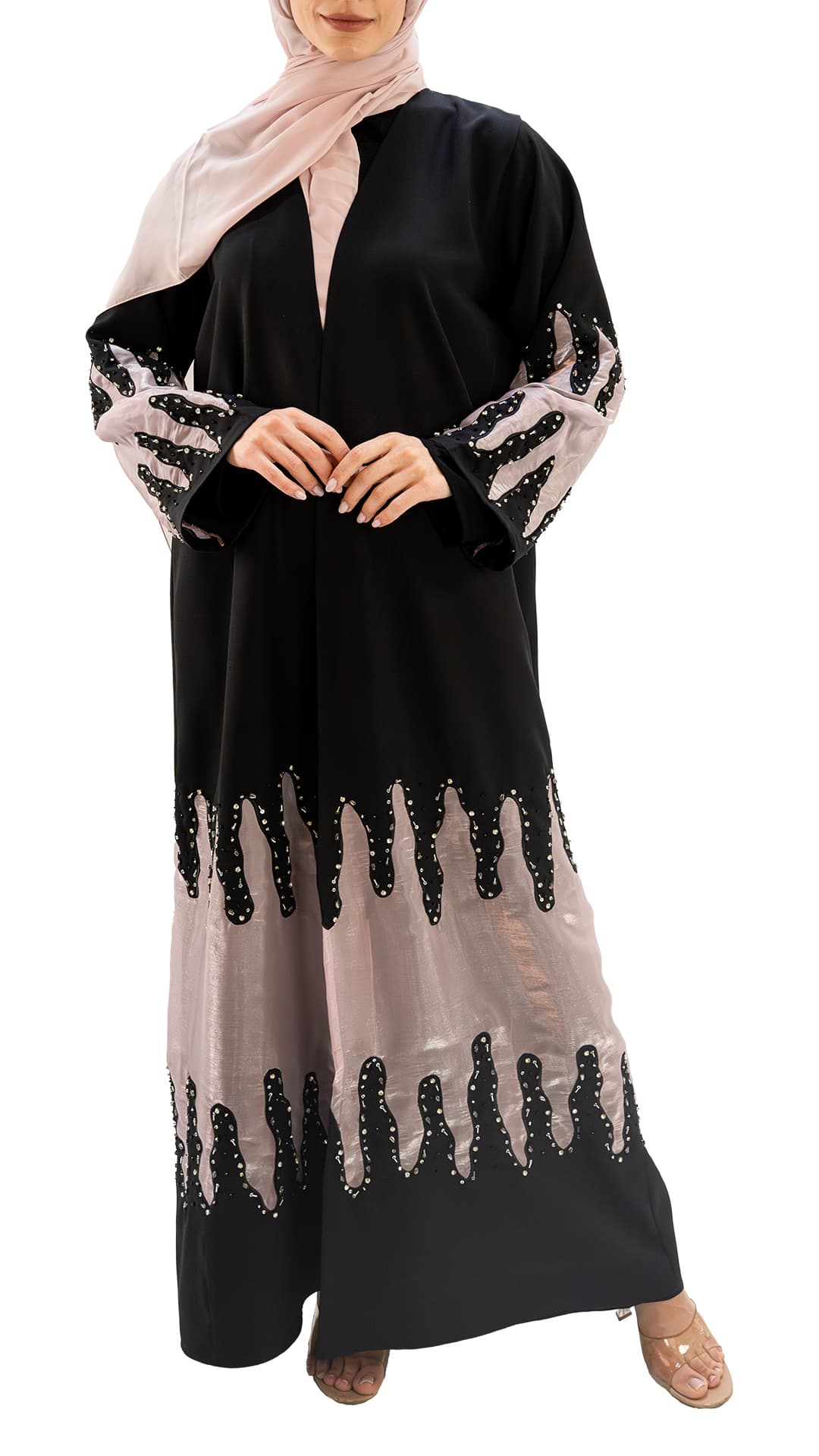 Premium crepe & organza with beads