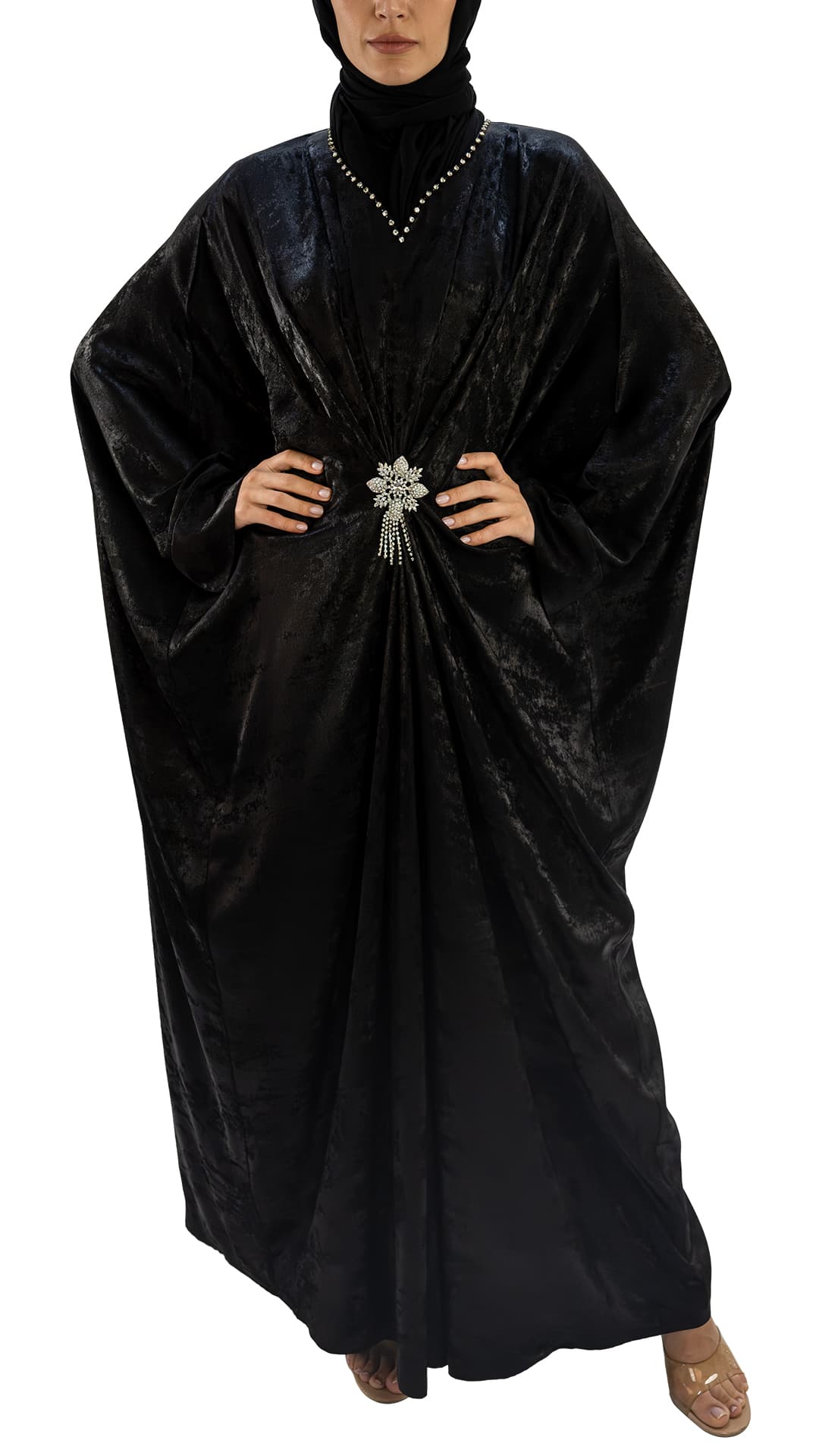Premium batwing draped abaya